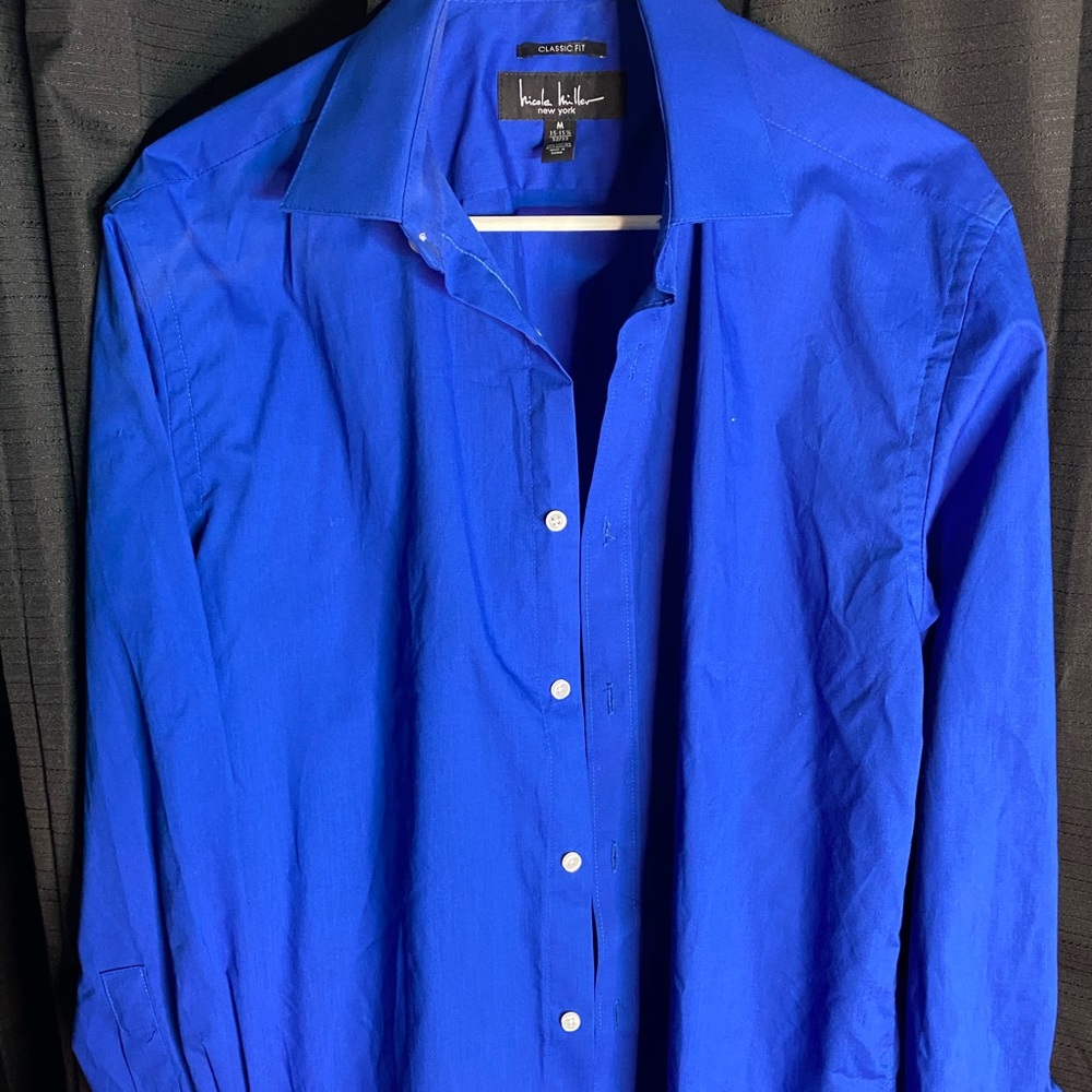 Blue button up